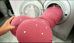 Big mistake on the stepmother's part that she got stuck inside the washing machine!
