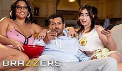 BRAZZERS – Ashlyn Peaks & Chloe Surreal Invite Their Crush For A Movie Night But Soon Turns To A Steamy Threesome