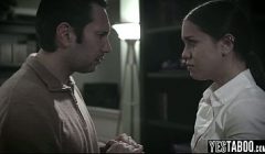 Depressed big boobs Latina teen student seduces a mature teacher