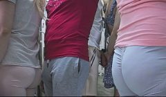 Forbidden Touch on Subway Train! Perv Stranger's Dick Gets hard while she accidental touch him. Shameless Guy CUMS Hard using girl's hand