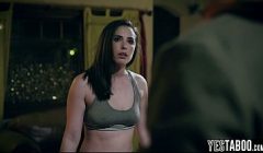 Gorgeous MILF actress anal fucked mid workout by mature trainer