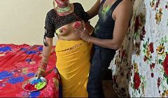 Holi Colour : Dever Bhabhi celebration Holi fuck clear hindi audio