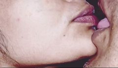 Hot kissing and pussy licking with stepsister before fucking