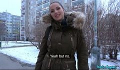 I Took her to a Public Washroom and Cum over her Massive Tits – Public Agent