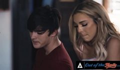 OUT OF THE FAMILY – Horny MILF Has Threesome With Her Stepfamily