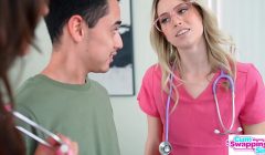 Rissa May & Jill Kassidy Role-Play Stepbro’s Doctor Double Checking His Sperm Quantity