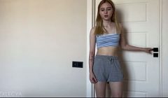 Step Sister Catches Me Jerking Off and Offers to Help Me Cum