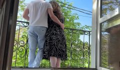 Stepson hugged stepmom and fucked her in the ass