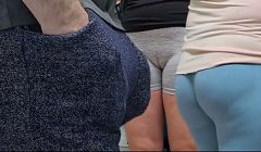 Stranger Guy Ejaculate by Girl's Hand In a Crowded Bus