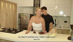 The stepmother fucks with her stepson whenever they’re home alone