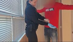 This bitch from the airport security was fucking around a lot, so I fucked her in mouth and pussy, rough and hardcore